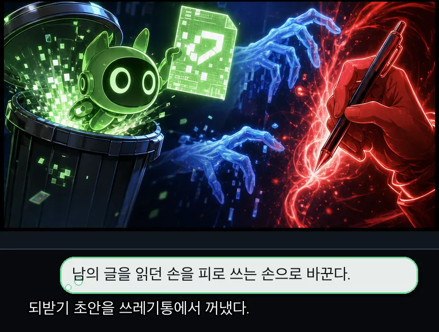 에필로그 · 바벨 10컷: 되받기 초안과 예의 파쇄 · 10컷